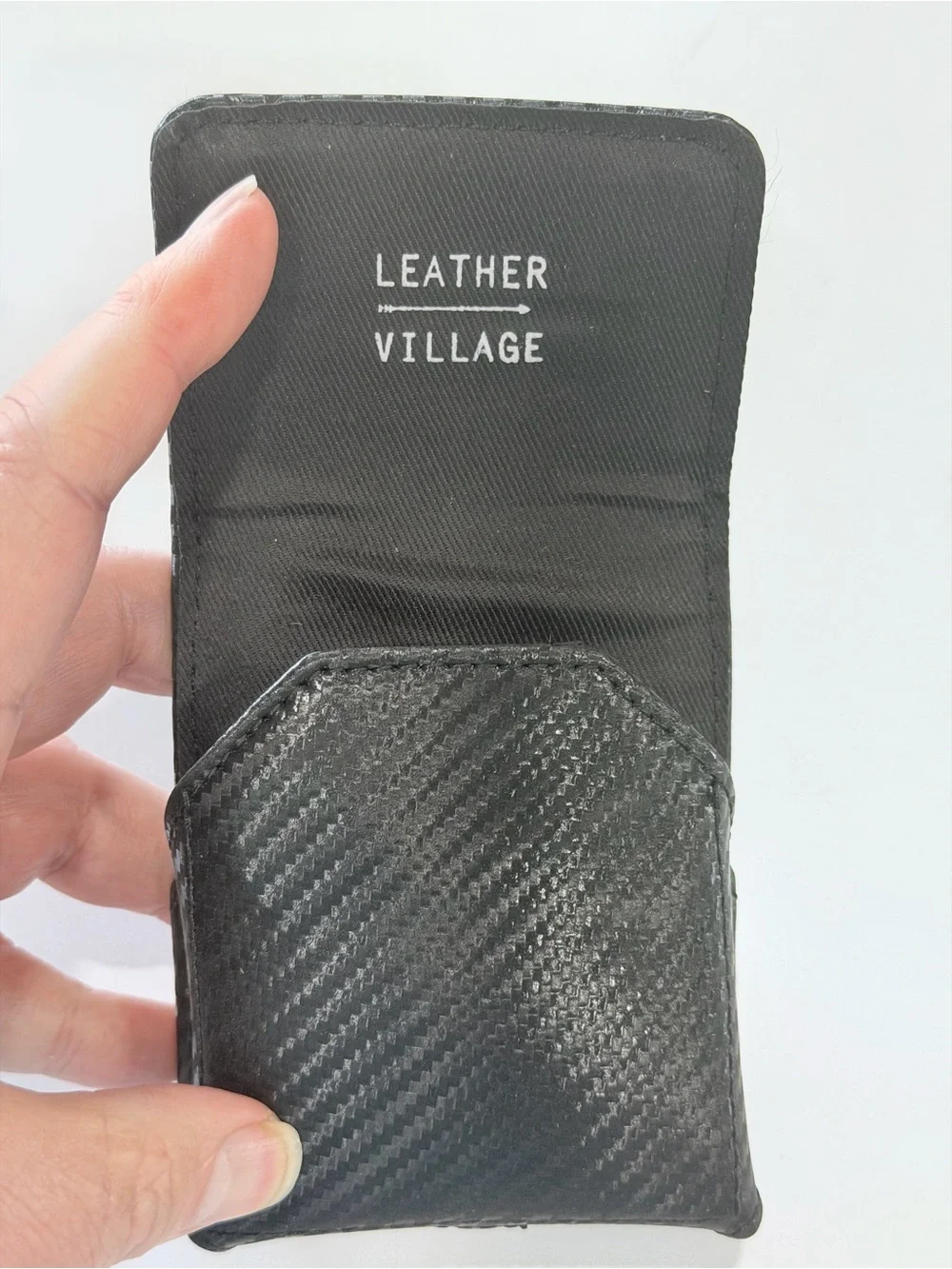 Leather Village Carbon Fiber Phone Holder Galaxy Z Flip Series